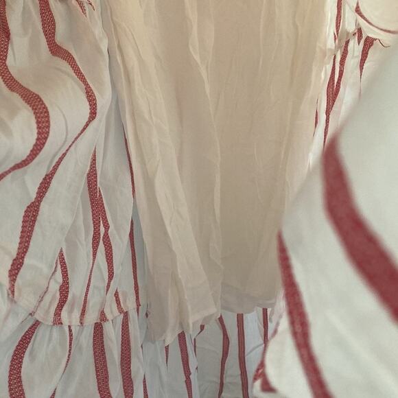 Draper James red striped tiered maxi dress size Large - Picture 5 of 6